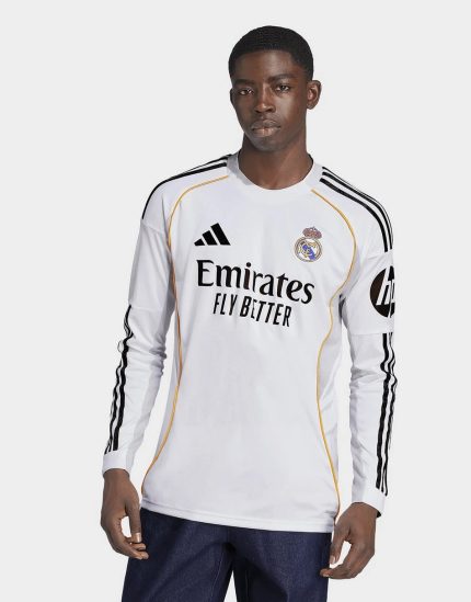ADIDAS REAL MADRID 25/26 LONG SLEEVE HOME JERSEY