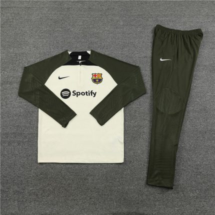 BARCELONA MILITARY GREEN AND WHITE TRACKSUIT