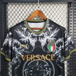 ITALY 2023 CONCEPT VERSACE BLACK HOME SHIRT - Image 2