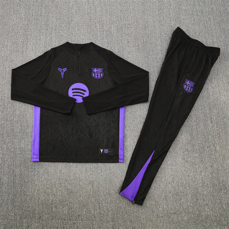 2025/2026 BARCELONA BLACK AND PURPLE TRACKSUIT